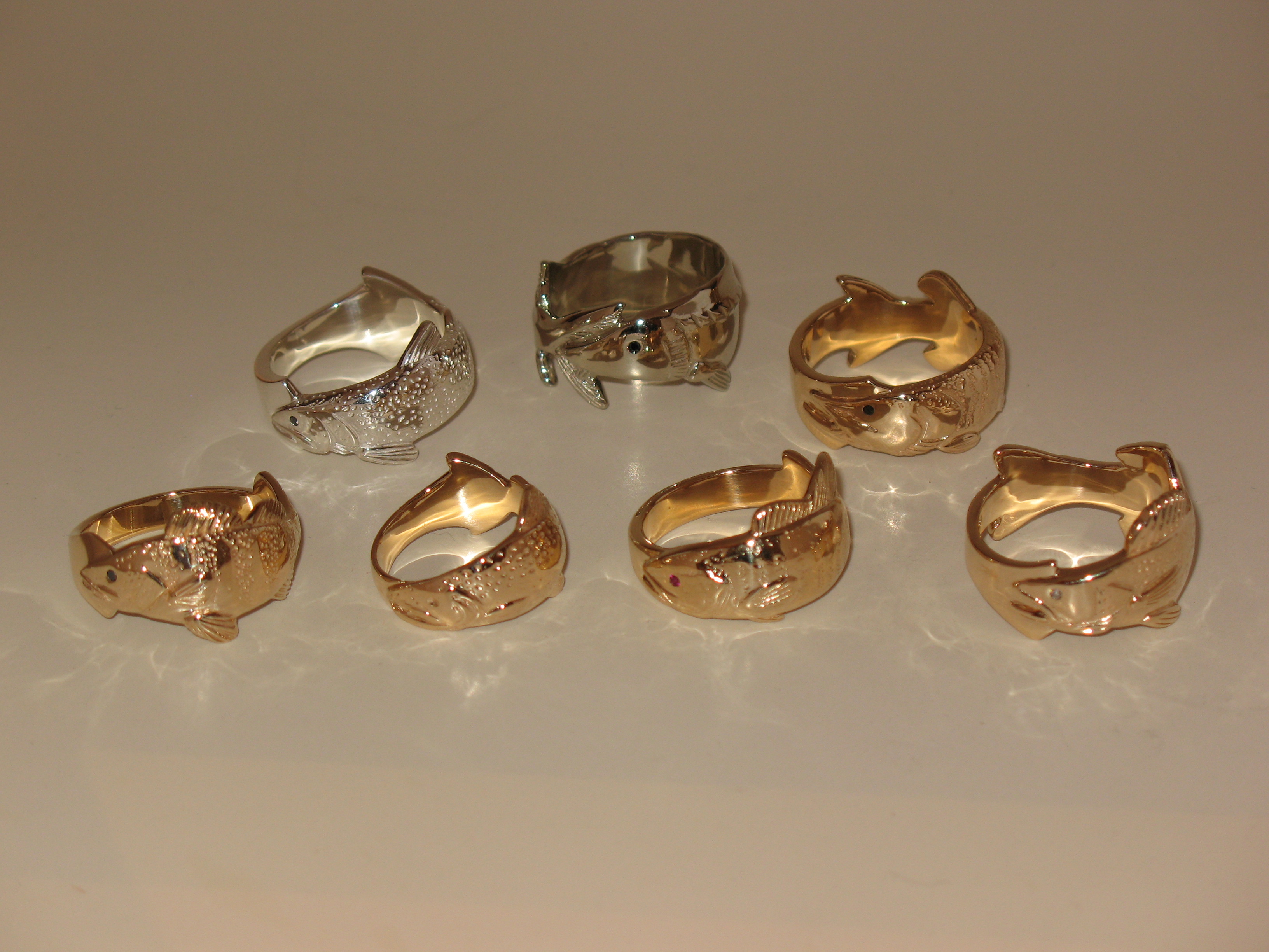 Group Photo of all Trophy Fish Rings